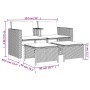 Sofá de jardín 2 plazas con mesa y taburetes ratán PE beige de , Conjuntos de jardín - Ref: Foro24-368420, Precio: 239,56 €, ...