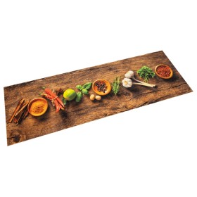 Alfombra de cocina lavable terciopelo dibujo especias 45x150 cm de , Felpudos - Ref: Foro24-4005605, Precio: 27,64 €, Descuen...