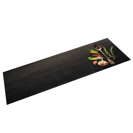 Alfombra de cocina lavable terciopelo dibujo especias 45x150 cm de , Felpudos - Ref: Foro24-4005611, Precio: 27,53 €, Descuen...