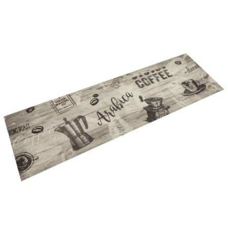 Alfombra de cocina lavable terciopelo gris café 45x150 cm de , Felpudos - Ref: Foro24-4005581, Precio: 27,58 €, Descuento: %