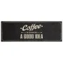 Alfombra de cocina lavable terciopelo texto café 60x180 cm de , Felpudos - Ref: Foro24-4005597, Precio: 30,31 €, Descuento: %