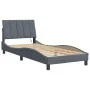 Estructura cama con luces LED terciopelo gris oscuro 90x190 cm de , Camas y somieres - Ref: Foro24-3213752, Precio: 159,55 €,...