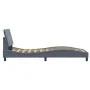Estructura cama con luces LED terciopelo gris oscuro 90x190 cm de , Camas y somieres - Ref: Foro24-3213752, Precio: 159,55 €,...
