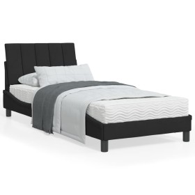 Estructura de cama con luces LED terciopelo negro 90x200 cm de , Camas y somieres - Ref: Foro24-3213759, Precio: 168,41 €, De...