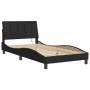 Estructura de cama con luces LED terciopelo negro 100x200 cm de , Camas y somieres - Ref: Foro24-3213765, Precio: 130,96 €, D...