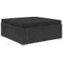 Set muebles de jardín y cojines 6 piezas ratán sintético negro de vidaXL, Conjuntos de jardín - Ref: Foro24-46752, Precio: 57...