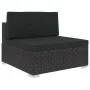 Set muebles de jardín y cojines 6 piezas ratán sintético negro de vidaXL, Conjuntos de jardín - Ref: Foro24-46752, Precio: 57...