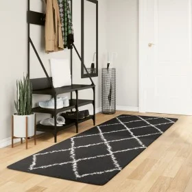 Alfombra de pelo largo moderna PAMPLONA negro y crema 80x250 cm de , Alfombras - Ref: Foro24-375407, Precio: 35,92 €, Descuen...