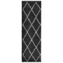 Alfombra de pelo largo moderna PAMPLONA negro y crema 80x250 cm de , Alfombras - Ref: Foro24-375407, Precio: 34,79 €, Descuen...