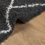Alfombra de pelo largo moderna PAMPLONA negro y crema 80x250 cm de , Alfombras - Ref: Foro24-375407, Precio: 34,79 €, Descuen...