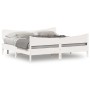 Estructura de cama con cabecero madera de pino blanco 200x200cm de , Camas y somieres - Ref: Foro24-3216370, Precio: 273,67 €...