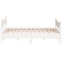 Estructura de cama con cabecero madera de pino blanco 200x200cm de , Camas y somieres - Ref: Foro24-3216370, Precio: 273,67 €...