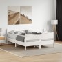 Estructura de cama con cabecero madera de pino blanco 150x200cm de , Camas y somieres - Ref: Foro24-3216379, Precio: 247,06 €...