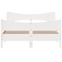 Estructura de cama con cabecero madera de pino blanco 150x200cm de , Camas y somieres - Ref: Foro24-3216379, Precio: 247,06 €...