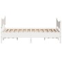 Estructura de cama con cabecero madera de pino blanco 150x200cm de , Camas y somieres - Ref: Foro24-3216379, Precio: 247,06 €...