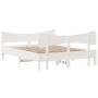 Estructura de cama con cabecero madera de pino blanco 150x200cm de , Camas y somieres - Ref: Foro24-3216379, Precio: 247,06 €...