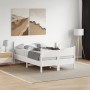 Estructura de cama con cabecero madera pino blanco 120x200 cm de , Camas y somieres - Ref: Foro24-3216385, Precio: 204,79 €, ...