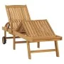 Sun lounger with solid teak table by vidaXL, Loungers - Ref: Foro24-48017, Price: 288,95 €, Discount: %