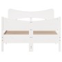 Estructura de cama con cabecero madera pino blanco 120x200 cm de , Camas y somieres - Ref: Foro24-3216385, Precio: 204,79 €, ...