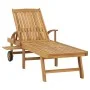 Sun lounger with solid teak table by vidaXL, Loungers - Ref: Foro24-48017, Price: 288,95 €, Discount: %