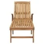 Sun lounger with solid teak table by vidaXL, Loungers - Ref: Foro24-48017, Price: 288,95 €, Discount: %