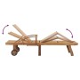 Tumbona con mesita madera maciza de teca de vidaXL, Tumbonas - Ref: Foro24-48017, Precio: 278,75 €, Descuento: %