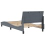 Estructura cama con cabecero terciopelo gris oscuro 100x200 cm de , Camas y somieres - Ref: Foro24-3207832, Precio: 149,00 €,...