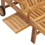 Sun lounger with solid teak table by vidaXL, Loungers - Ref: Foro24-48017, Price: 288,95 €, Discount: %