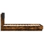 Cama con cabecero madera de ingeniería roble ahumado 90x190 cm de , Camas y somieres - Ref: Foro24-3209972, Precio: 142,11 €,...