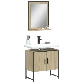Set de muebles de baño 2 pzas madera de ingeniería roble sonoma de , Muebles de baño - Ref: Foro24-3214335, Precio: 83,66 €, ...
