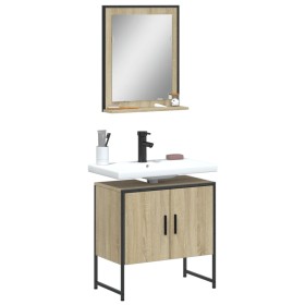 Set de muebles de baño 2 pzas madera de ingeniería roble sonoma de , Muebles de baño - Ref: Foro24-3214335, Precio: 84,92 €, ...