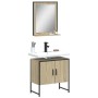 Set de muebles de baño 2 pzas madera de ingeniería roble sonoma de , Muebles de baño - Ref: Foro24-3214335, Precio: 84,92 €, ...