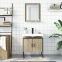 Set de muebles de baño 2 pzas madera de ingeniería roble sonoma de , Muebles de baño - Ref: Foro24-3214335, Precio: 84,92 €, ...