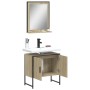 Set de muebles de baño 2 pzas madera de ingeniería roble sonoma de , Muebles de baño - Ref: Foro24-3214335, Precio: 84,92 €, ...