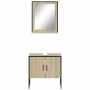 Set de muebles de baño 2 pzas madera de ingeniería roble sonoma de , Muebles de baño - Ref: Foro24-3214335, Precio: 84,92 €, ...
