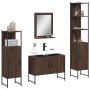 Set de muebles de baño 4 pzas madera contrachapada marrón roble de , Muebles de baño - Ref: Foro24-3214363, Precio: 229,73 €,...