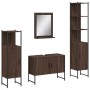 Set de muebles de baño 4 pzas madera contrachapada marrón roble de , Muebles de baño - Ref: Foro24-3214363, Precio: 229,73 €,...