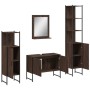 Set de muebles de baño 4 pzas madera contrachapada marrón roble de , Muebles de baño - Ref: Foro24-3214363, Precio: 229,73 €,...