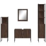 Set de muebles de baño 4 pzas madera contrachapada marrón roble de , Muebles de baño - Ref: Foro24-3214363, Precio: 229,73 €,...