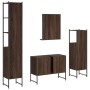 Set de muebles de baño 4 pzas madera contrachapada marrón roble de , Muebles de baño - Ref: Foro24-3214363, Precio: 229,73 €,...
