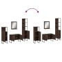 Set de muebles de baño 4 pzas madera contrachapada marrón roble de , Muebles de baño - Ref: Foro24-3214363, Precio: 229,73 €,...