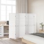 Biombo separador de 6 paneles madera maciza Paulownia blanco de , Divisores de ambientes - Ref: Foro24-358841, Precio: 160,41...
