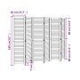 Biombo separador de 6 paneles madera maciza Paulownia blanco de , Divisores de ambientes - Ref: Foro24-358841, Precio: 160,41...