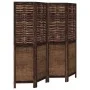Biombo separador de 4 paneles madera paulownia marrón oscuro de , Divisores de ambientes - Ref: Foro24-358705, Precio: 105,91...