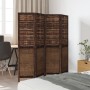 Biombo separador de 4 paneles madera paulownia marrón oscuro de , Divisores de ambientes - Ref: Foro24-358705, Precio: 108,34...