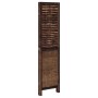 Biombo separador de 4 paneles madera paulownia marrón oscuro de , Divisores de ambientes - Ref: Foro24-358705, Precio: 108,34...