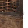 Biombo separador de 4 paneles madera paulownia marrón oscuro de , Divisores de ambientes - Ref: Foro24-358705, Precio: 105,91...