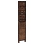 Biombo separador de 4 paneles madera paulownia marrón oscuro de , Divisores de ambientes - Ref: Foro24-358707, Precio: 124,18...