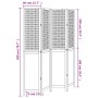 Biombo separador de 4 paneles madera paulownia marrón oscuro de , Divisores de ambientes - Ref: Foro24-358707, Precio: 124,18...