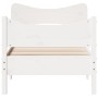 Estructura de cama con cabecero madera de pino blanca 90x200 cm de , Camas y somieres - Ref: Foro24-3216391, Precio: 165,24 €...